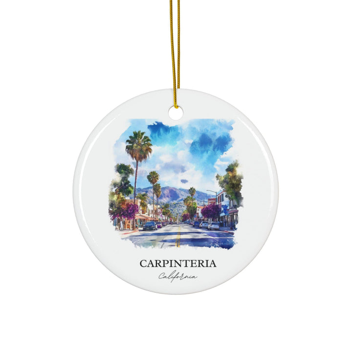 Carpinteria Ornament: Unique Carpinteria CA Souvenir, Carpinteria Xmas Decor, and Authentic Santa Barbara Gift