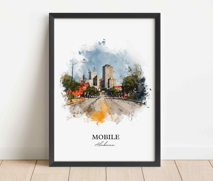 Mobile, Alabama – Watercolor Art Print