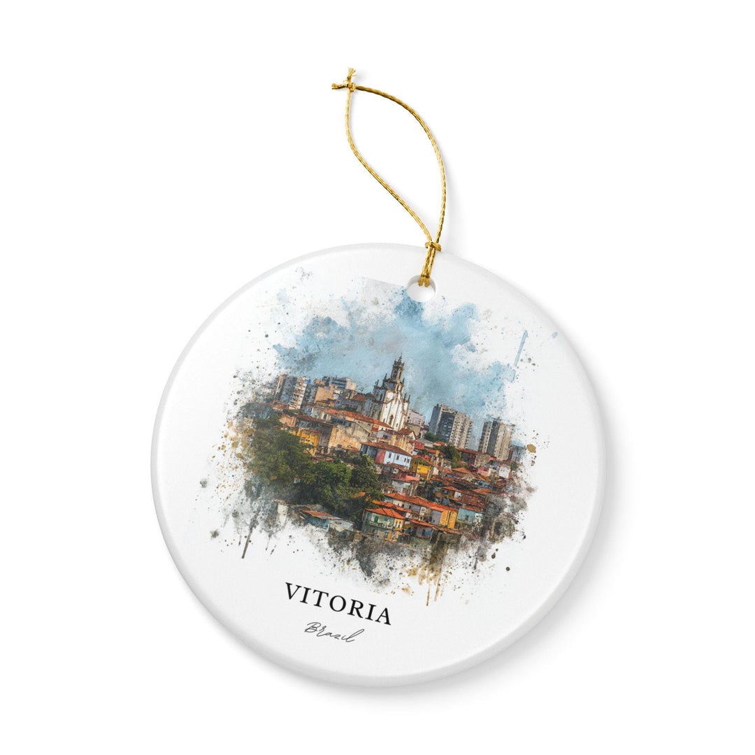 Vitoria, Brazil Ornament: Unique Vitoria Brazil Souvenir, Brazil Xmas Decor, and Authentic Vitoria Brazil Gift