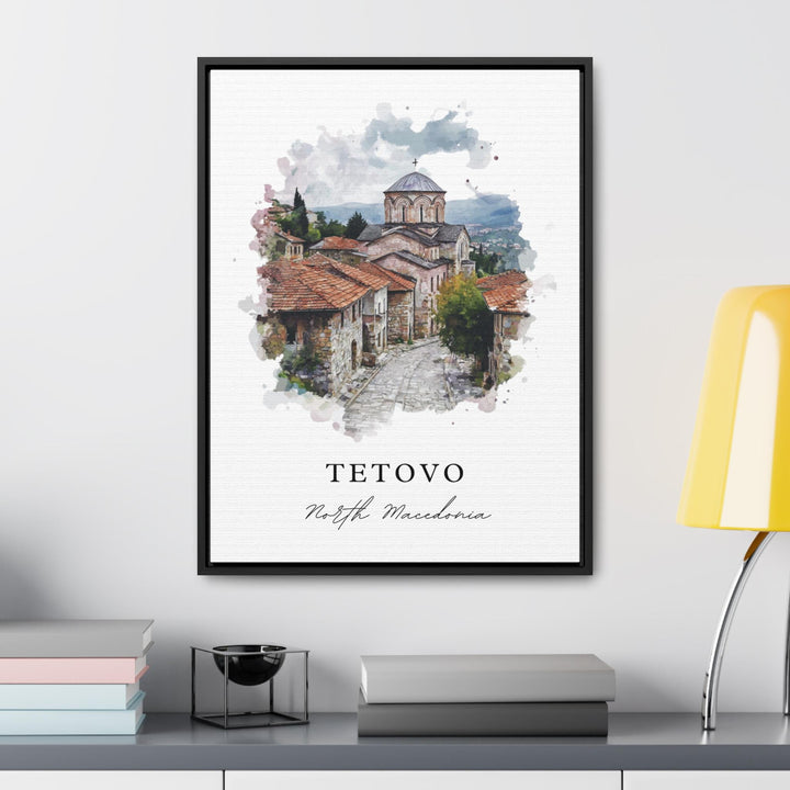 Tetovo Wall Art, Tetovo Print, Tetovo Watercolor Art, North Macedonia Gift, Tetovo Macedonia