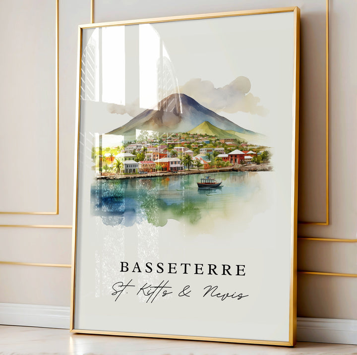 Basseterre Wall Art - Saint Kitts and Nevis Print