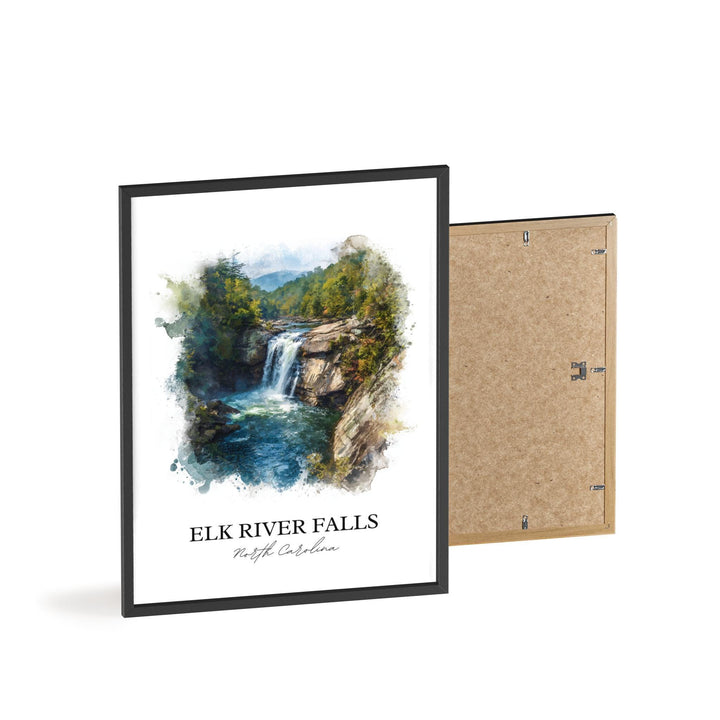 Elk River Falls Wall Art, Avery County Print, North Carolina Artwork, Elk River Falls Gift, Travel Print, Travel Poster, Housewarming Gift