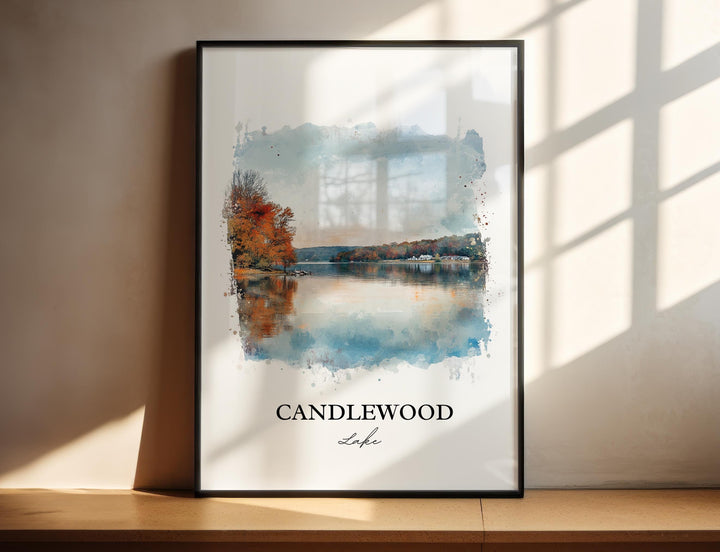 Candlewood Lake Wall Art, Fairfield County Print, Connecticut Artwork, Candlewood Lake Gift, Travel Print, Travel Poster, Housewarming Gift