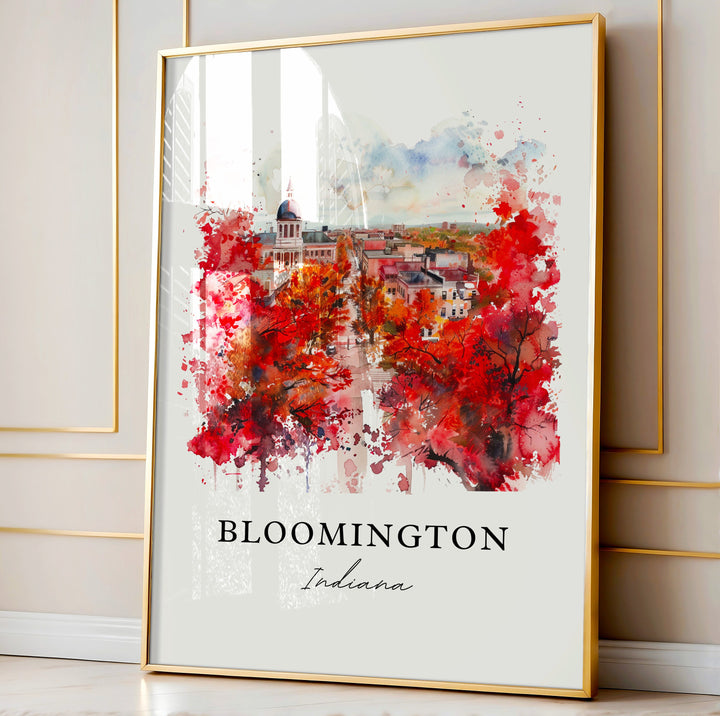 Bloomington Wall Art - Indiana Print