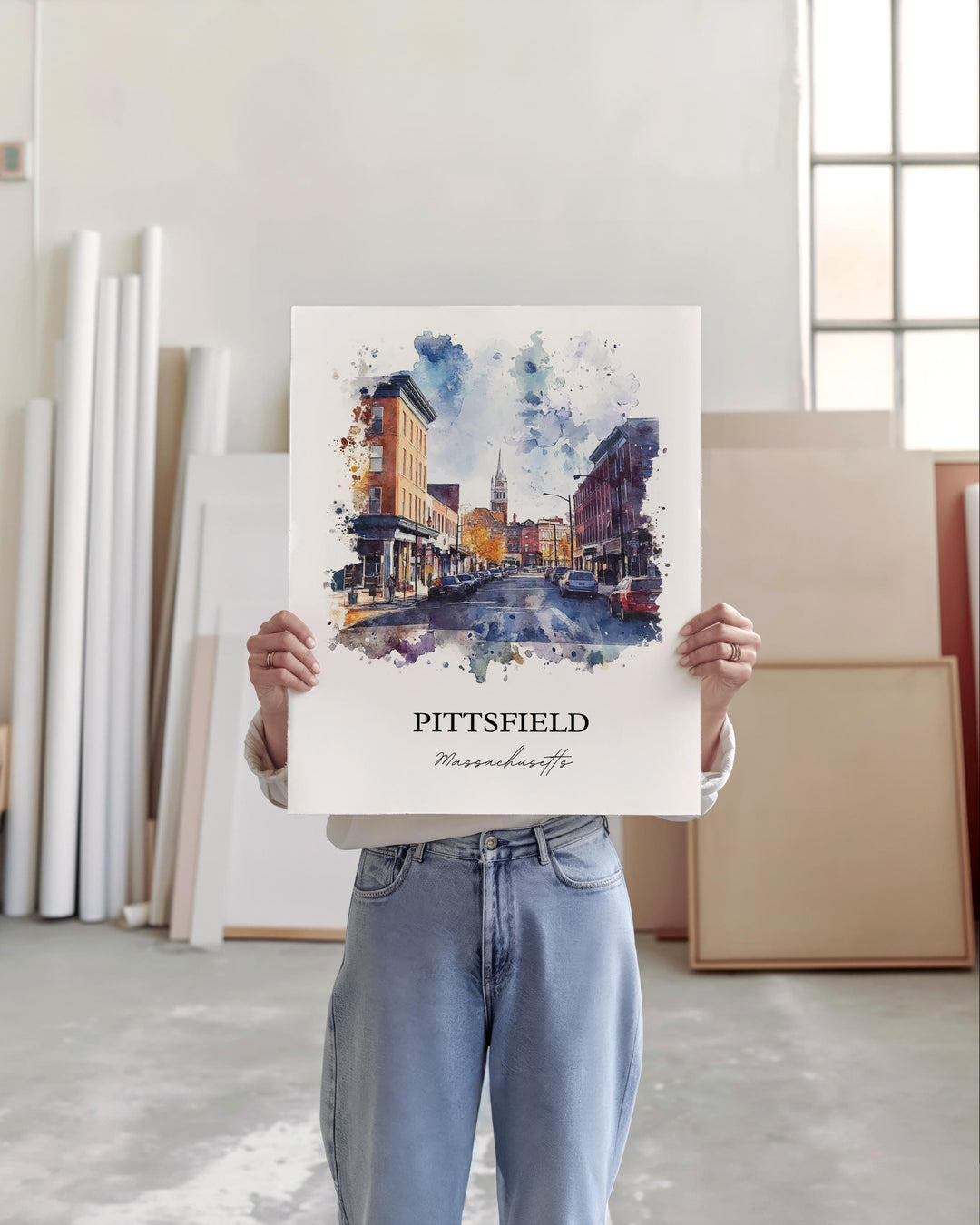 Pittsfield MA Wall Art - Massachusetts Print