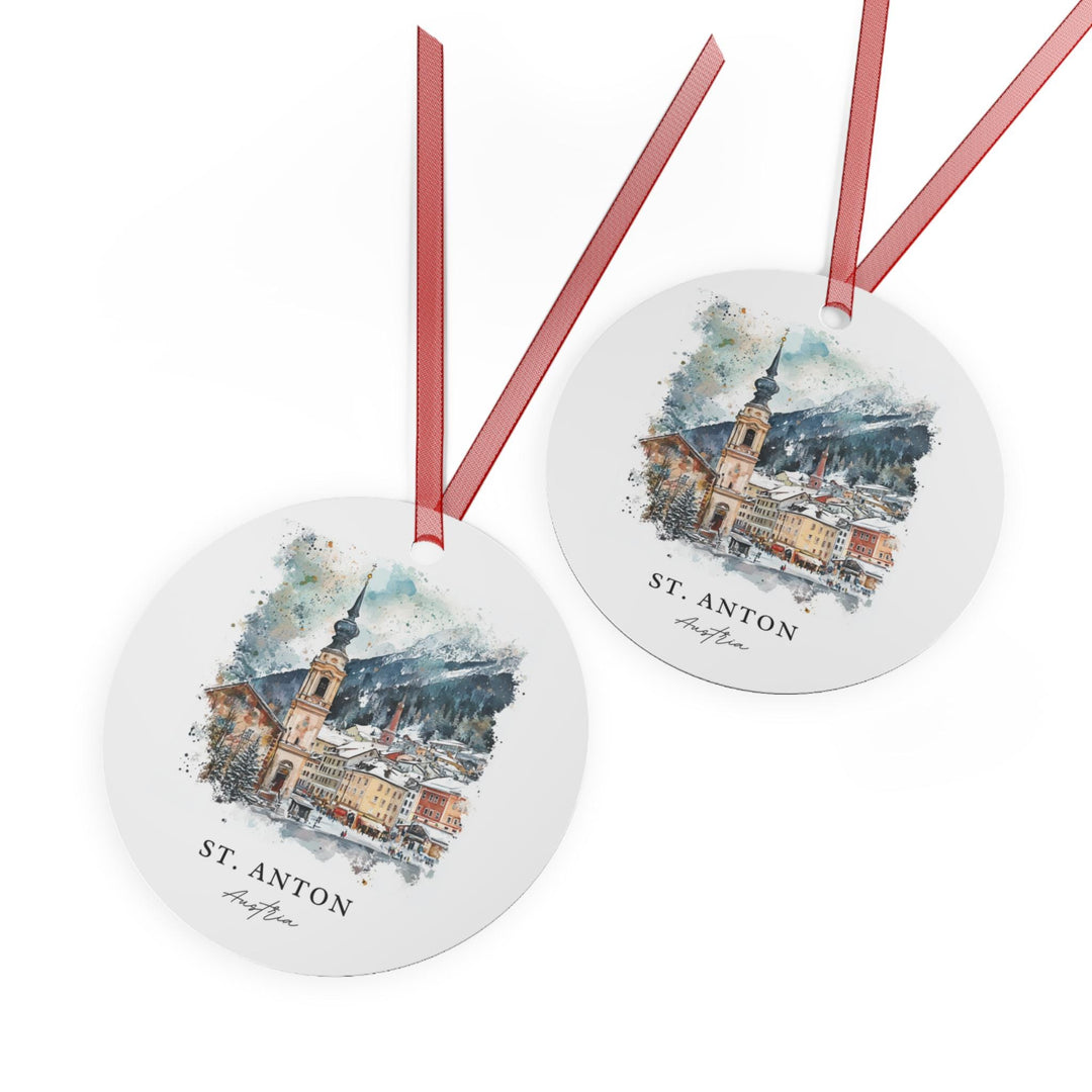 St. Anton Austria Ornament: Unique Tyrolean Alps Souvenir, Tyrolean Alps Xmas Decor, and Authentic St Anton Gift