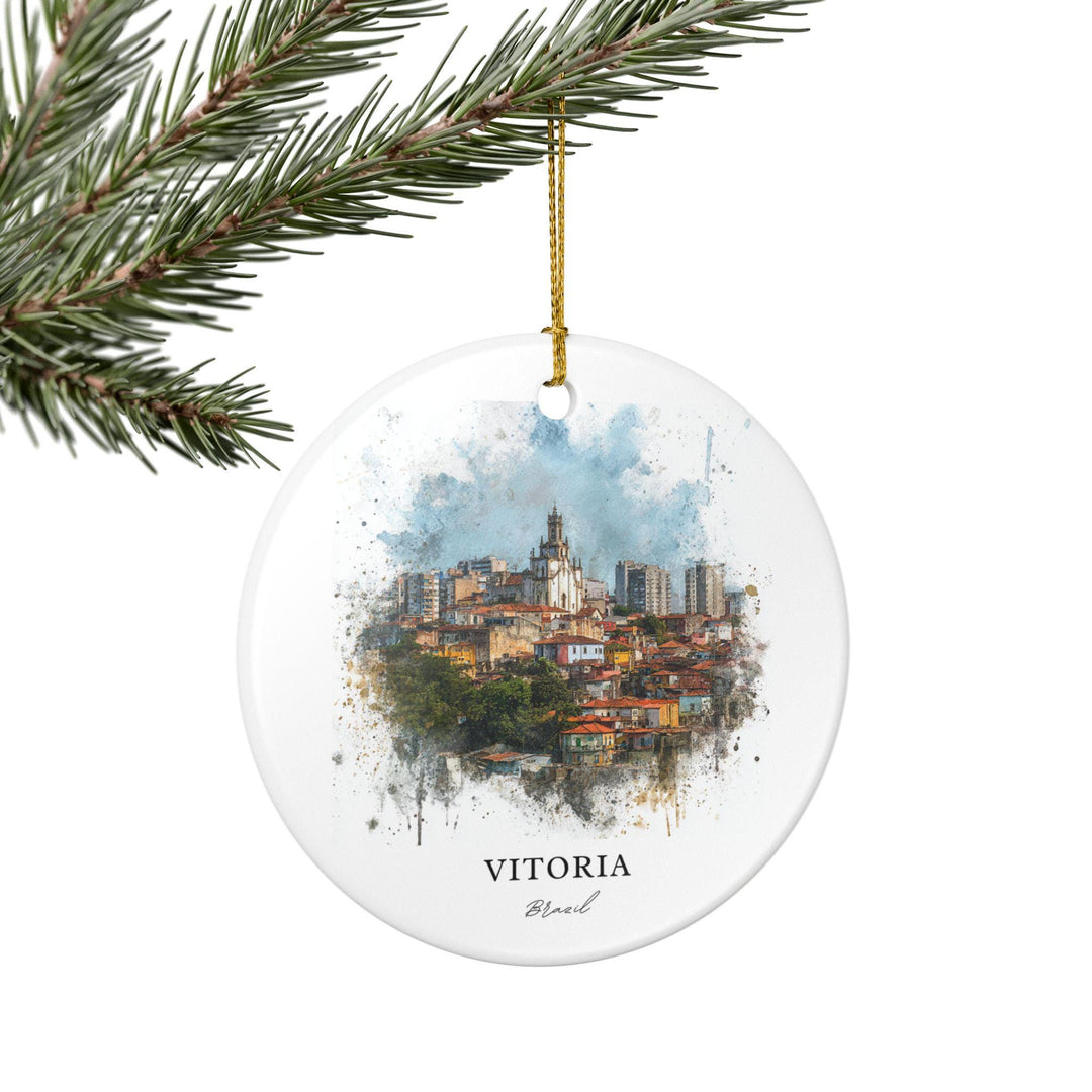 Vitoria, Brazil Ornament: Unique Vitoria Brazil Souvenir, Brazil Xmas Decor, and Authentic Vitoria Brazil Gift