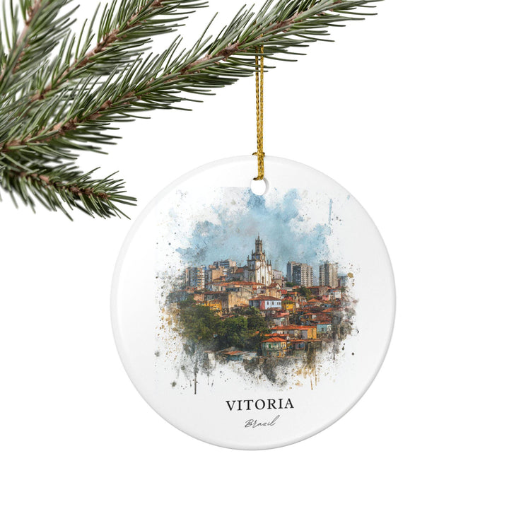 Vitoria, Brazil Ornament: Unique Vitoria Brazil Souvenir, Brazil Xmas Decor, and Authentic Vitoria Brazil Gift