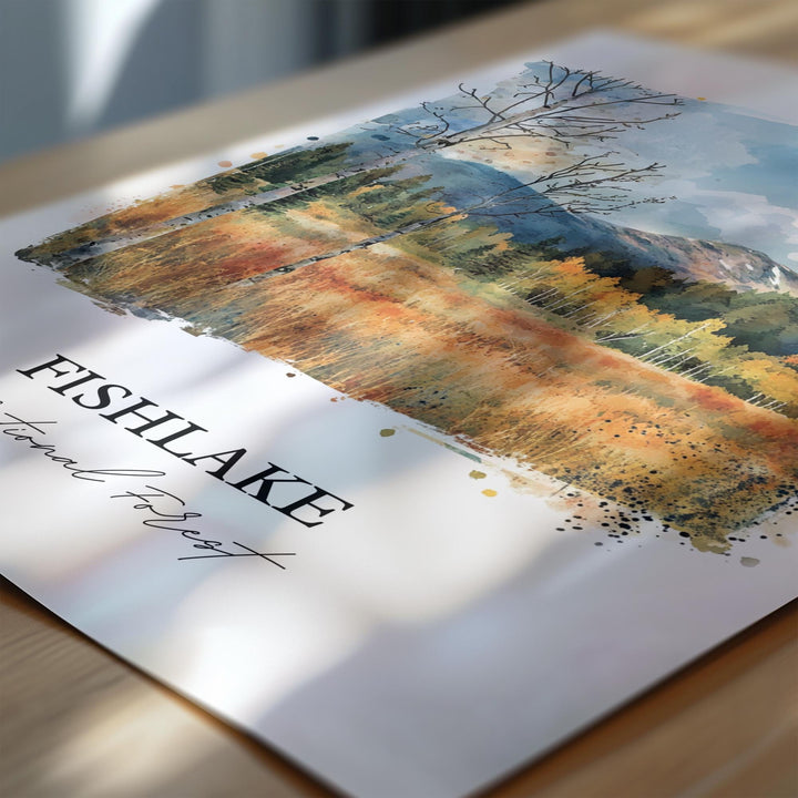 Fishlake National Forest, USA – Watercolor Art Print