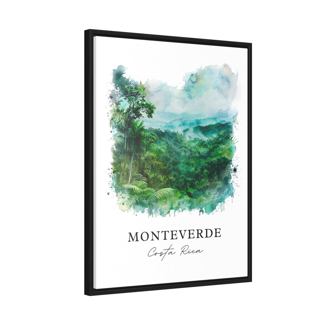 Monteverde CR Wall Art, Monteverde Costa Rica Print, Monteverde Watercolor, Puntarenas Gift,