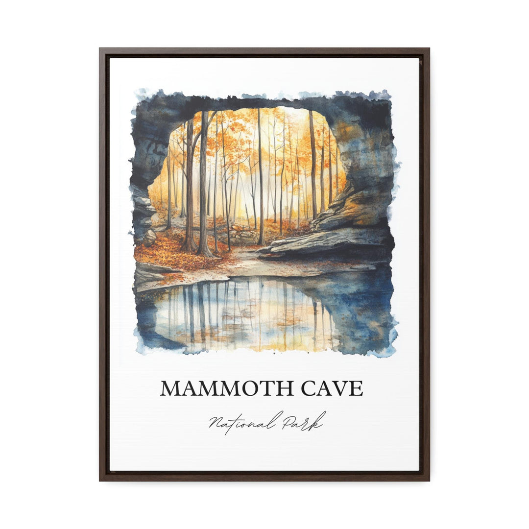 Mammouth Cave Wall Art, Cave City Print, Kentucky Watercolor Art, Mammouth Cave KY Gift, Travel Print, Travel Poster, Housewarming Gift