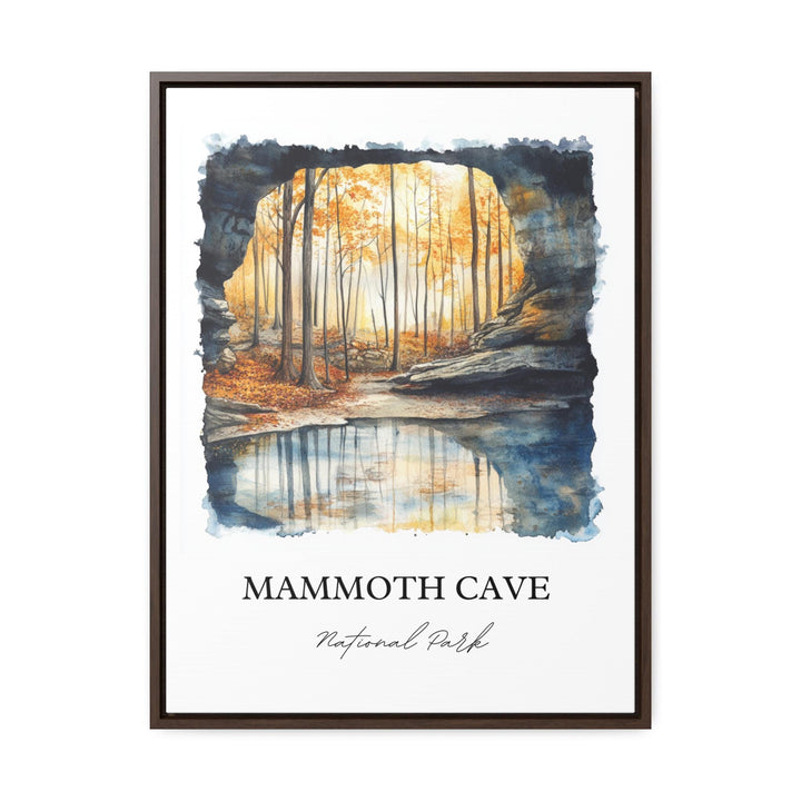 Mammouth Cave Wall Art, Cave City Print, Kentucky Watercolor Art, Mammouth Cave KY Gift, Travel Print, Travel Poster, Housewarming Gift