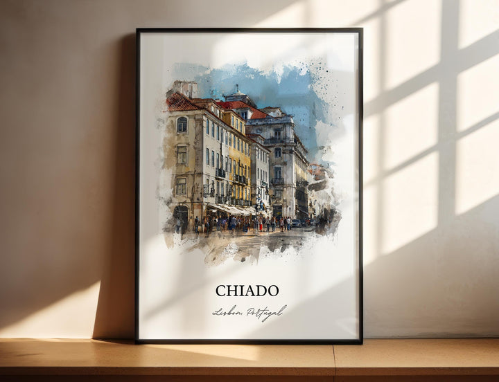 Chiado, Portugal – Watercolor Art Print