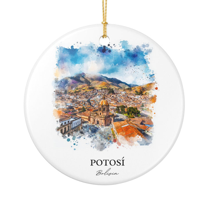 Potosí Ornament: Unique Potosí Bolivia Souvenir, Bolivia Xmas Decor, and Authentic Potosí Bolivia Gift