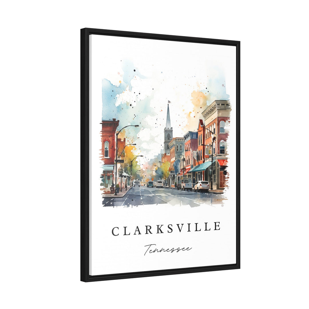 Clarksville traditional travel art - Tennessee, Clarksville poster print, Wedding gift, Birthday present, Custom Text, Perfect Gift