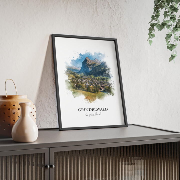 Grindelwald, Switzerland – Watercolor Art Print
