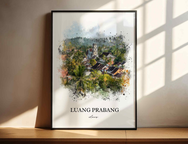 Luang Prabang, Laos – Watercolor Art Print