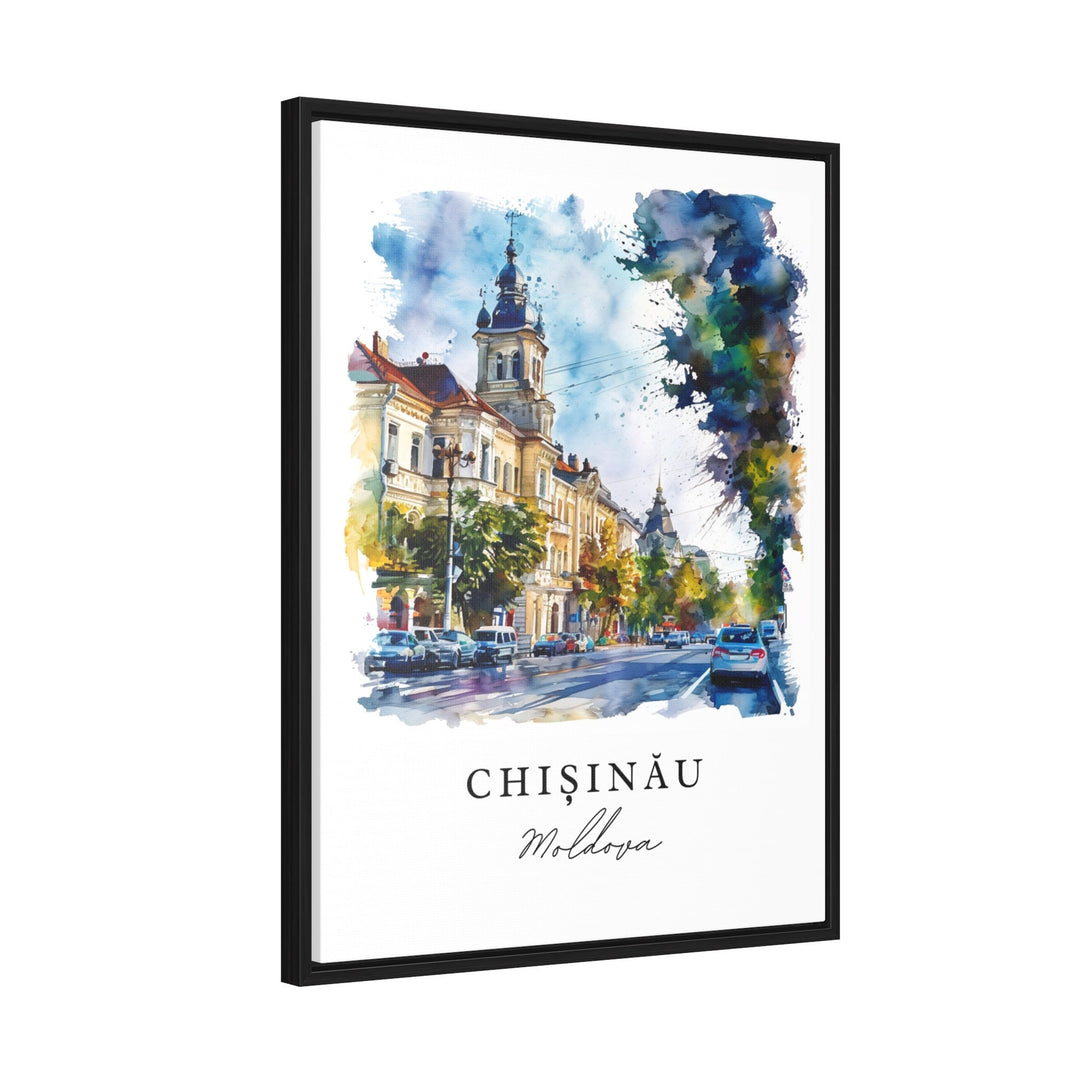 Chisinau watercolor travel art - Moldova, Chisinau print, Chisinau Wedding gift, Birthday present, Custom Text, Perfect Gift