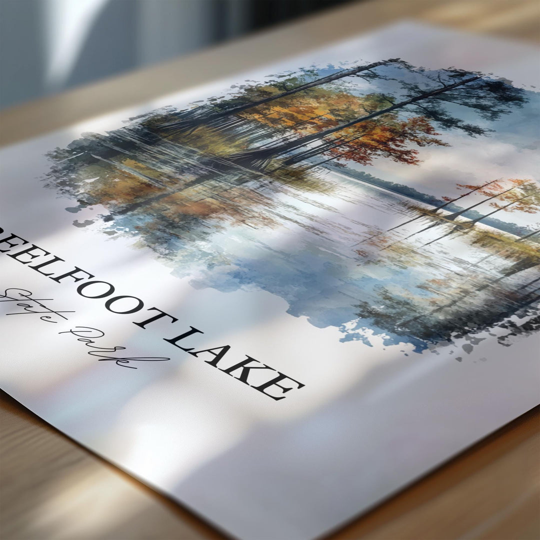 Reelfoot Lake Wall Art, Tiptonville Print, Tennessee Artwork, Reelfoot Lake State Park Gift, Travel Print, Travel Poster, Housewarming Gift