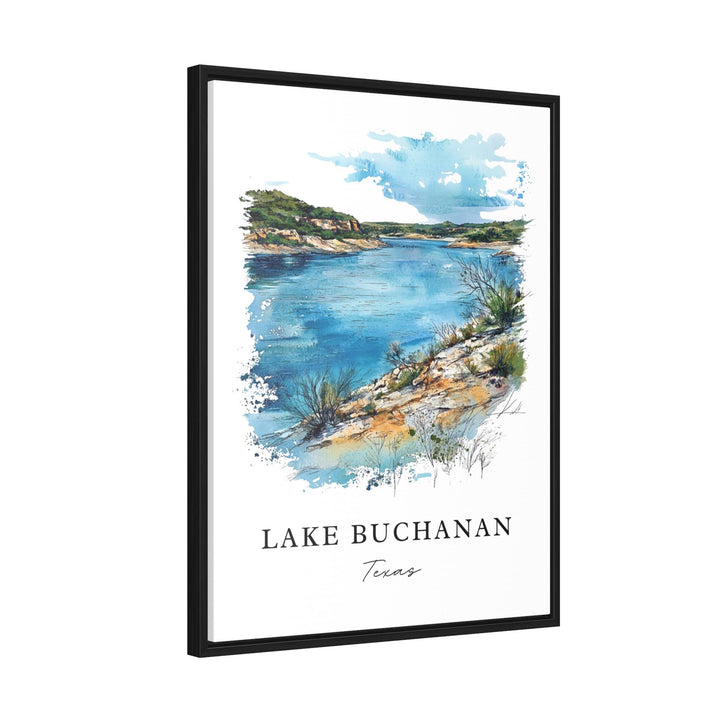 Lake Buchanan TX Wall Art, Lake Buchanan Print, Llano County Watercolor, Lake Buchanan Gift, Travel Poster, Housewarming Gift
