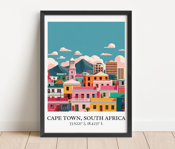 Cape Town Art, Cape Town Retro Travel Art, Cape Town Home Decor, Cape Town Gift, South Africa Travel Art, Travel Prints, Housewarming Gift