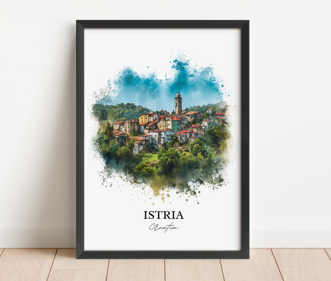 Istria Wall Art, Istria Croatia Print, Croatia Watercolor Art, Croatia Gift, Croatia Print, Travel Poster, Housewarming Gift