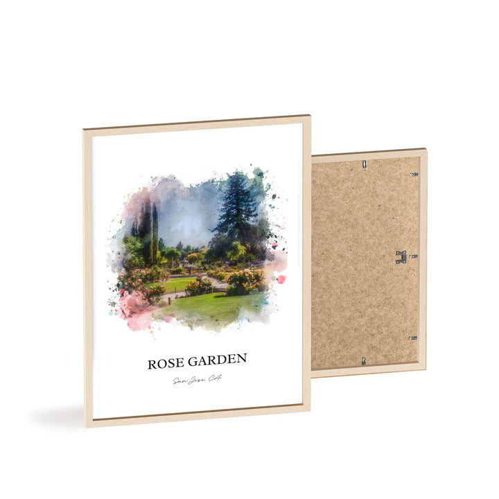 Rose Garden San Jose, CA – Watercolor Art Print