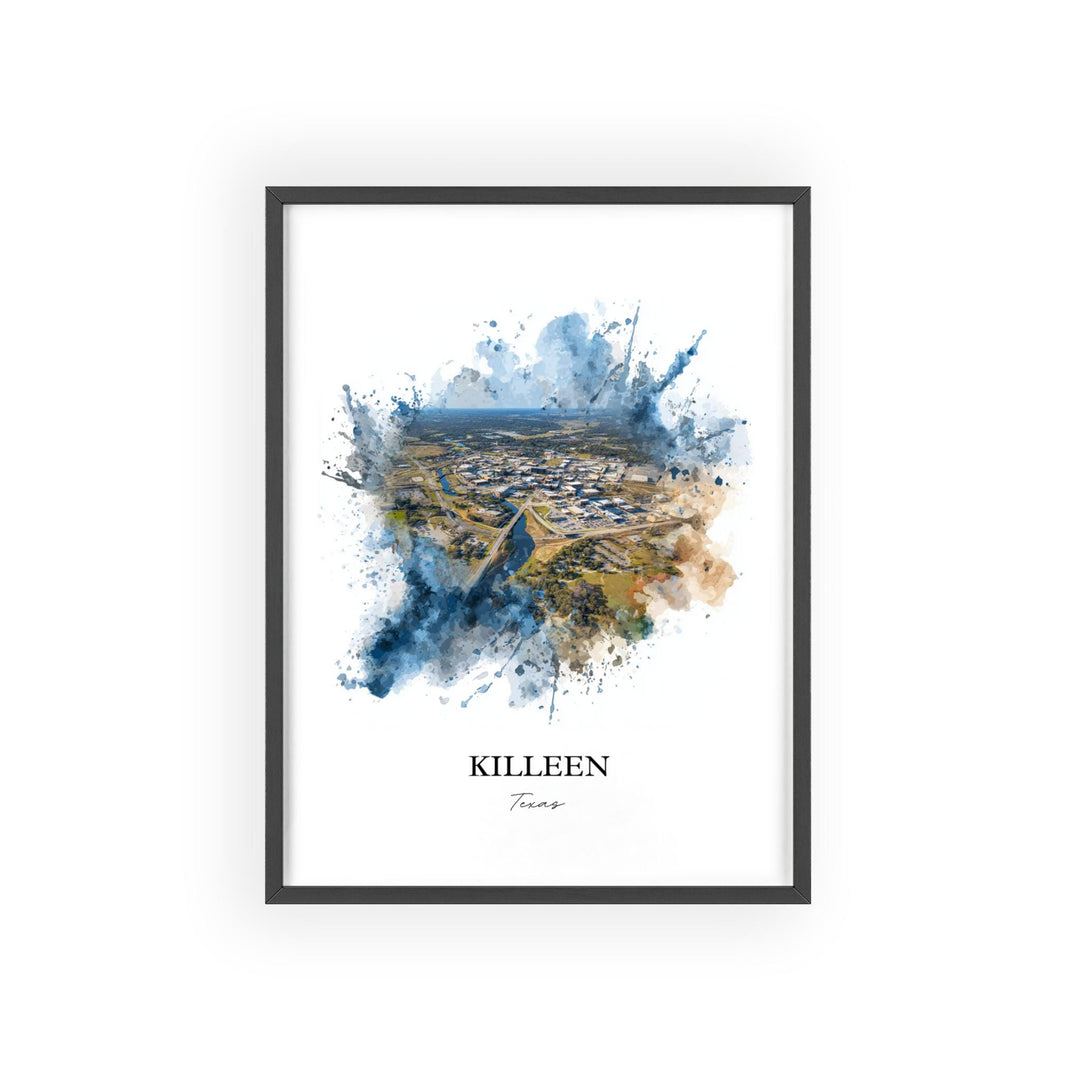 Killeen, Texas – Watercolor Art Print