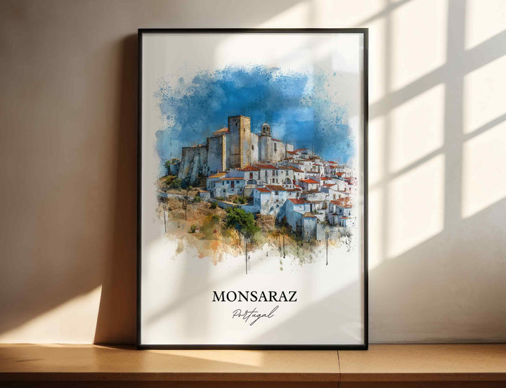 Monsaraz, Portugal – Watercolor Art Print