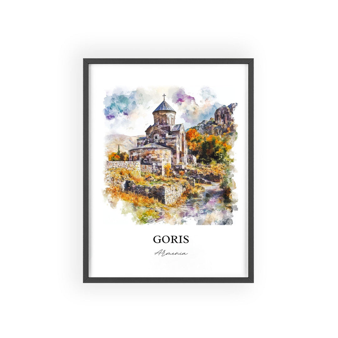 Goris, Armenia – Watercolor Art Print