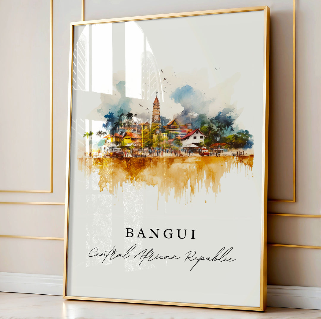 Bangui Wall Art - Central African Republic Print