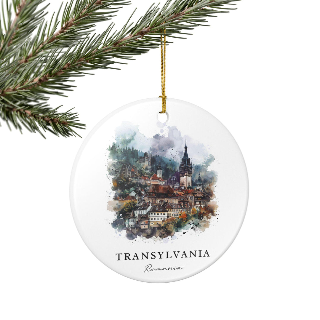 Transylvania Romania Ornament: Unique Romania Souvenir, Romania Xmas Decor, and Authentic Romania Gift
