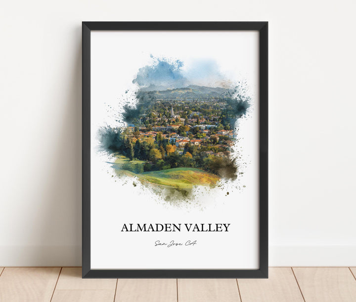 Almaden Valley, CA – Watercolor Art Print