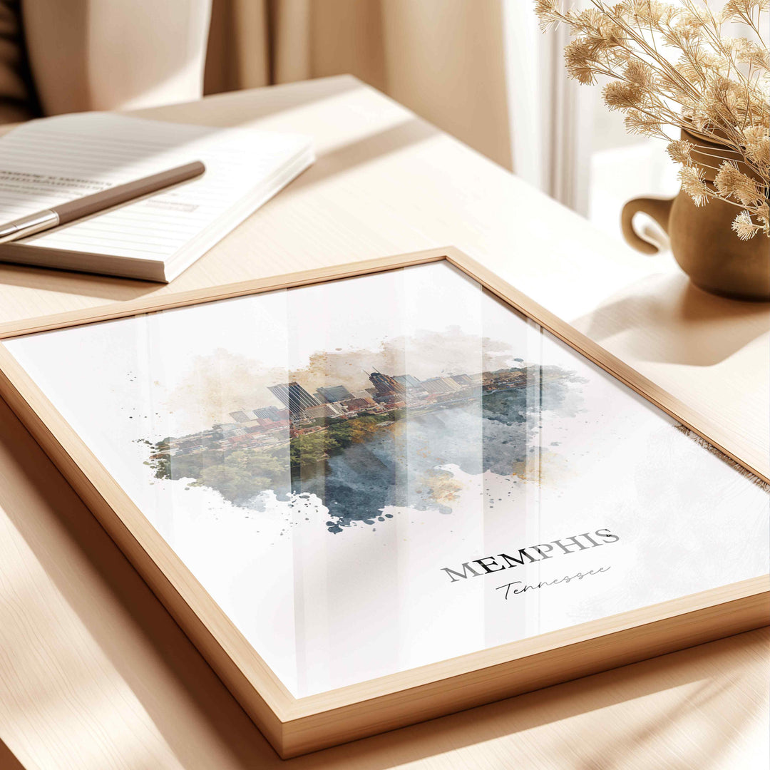 Memphis, Tennessee – Watercolor Art Print