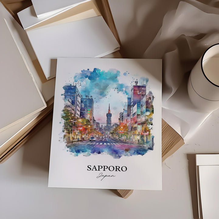 Sapporo, Japan – Watercolor Art Print