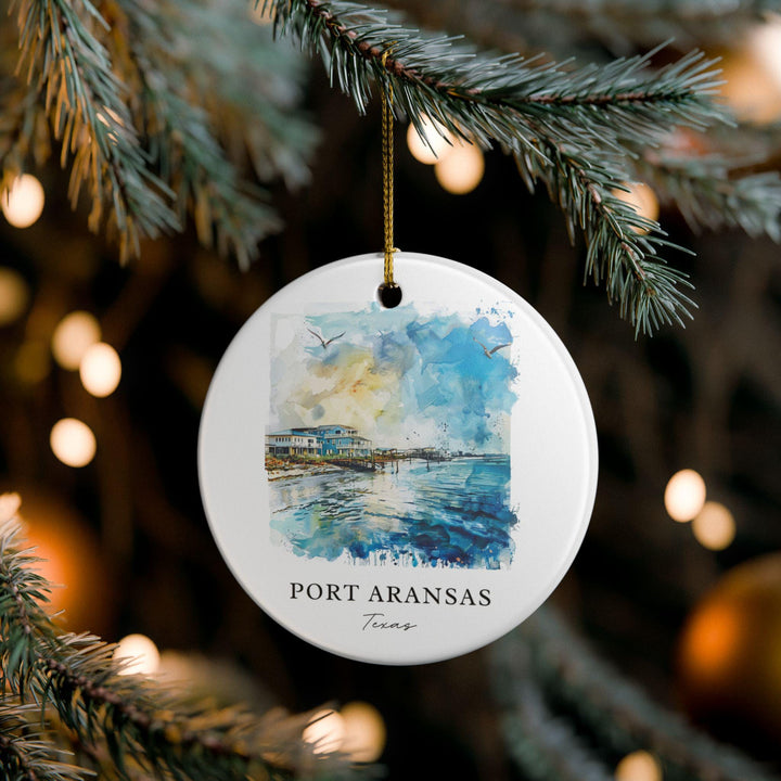 Port Aransas, Texas Ornament: Unique Port Aransas TX Souvenir, Port Aransas Xmas Decor, and Authentic Port Aransas Gift