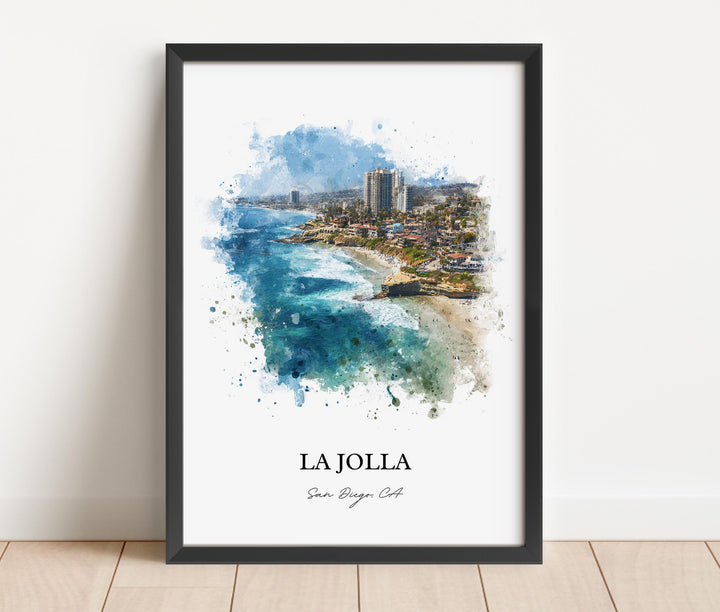 La Jolla, California – Watercolor Art Print