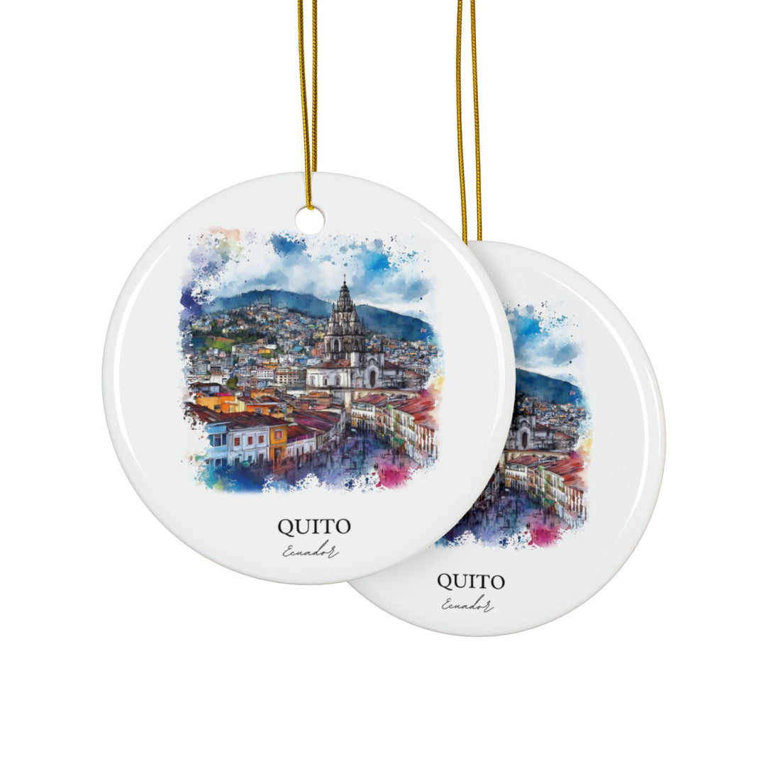 Quito Ecuador Ornament: Unique Quito Souvenir, Quito Xmas Decor, and Authentic Quito Ecuador Gift