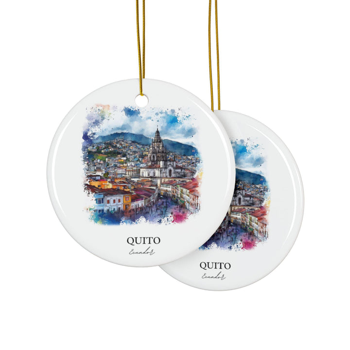 Quito Ecuador Ornament: Unique Quito Souvenir, Quito Xmas Decor, and Authentic Quito Ecuador Gift