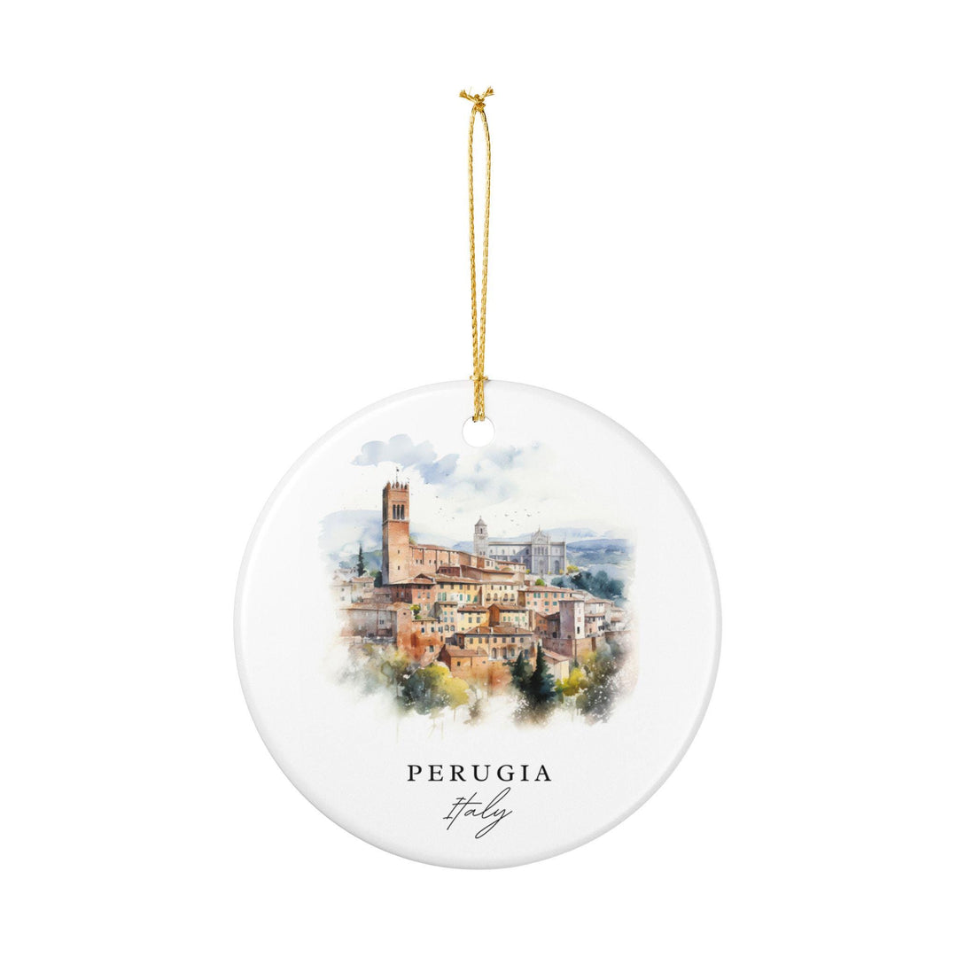 Perugia Italy Ornament: Unique Perugia Souvenir, Perugia Italy Xmas Decor, and Authentic Perugia Italy Gift