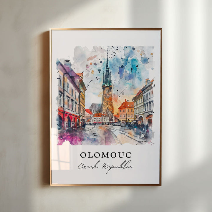 Olomouc Art Print, Czech Republic Print, Olomouc Wall Art, Moravia Gift, Travel Print, Travel Poster, Travel Gift, Housewarming Gift