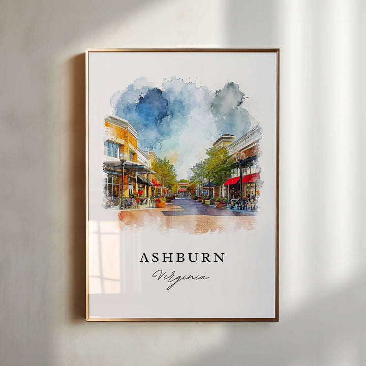 Ashburn VA wall art - Virginia, Ashburn print, Ashburn Virginia Wedding gift, Birthday present, Custom Text, Perfect Gift