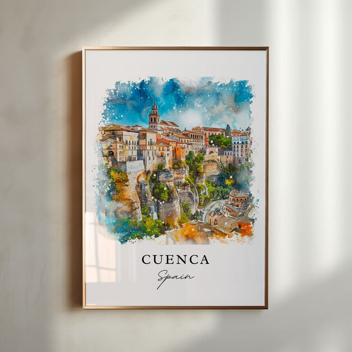 Cuenca Spain Art Print, Cuenca Print, Spain Wall Art, Cuenca Espana Gift, Travel Print, Travel Poster, Travel Gift, Housewarming Gift