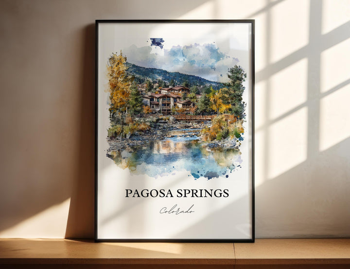 Pagosa Springs Wall Art, San Juan Mountains Print, Colorado Artwork, Pagosa Springs CO Gift, Travel Print, Travel Poster, Housewarming Gift