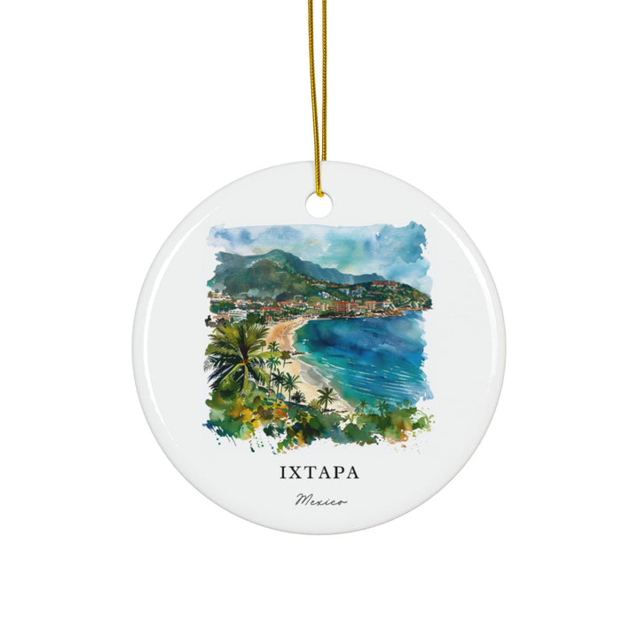 Ixtapa Mexico Ornament: Unique Ixtapa MX Souvenir, Ixtapa Xmas Decor, and Authentic Mexico Gift