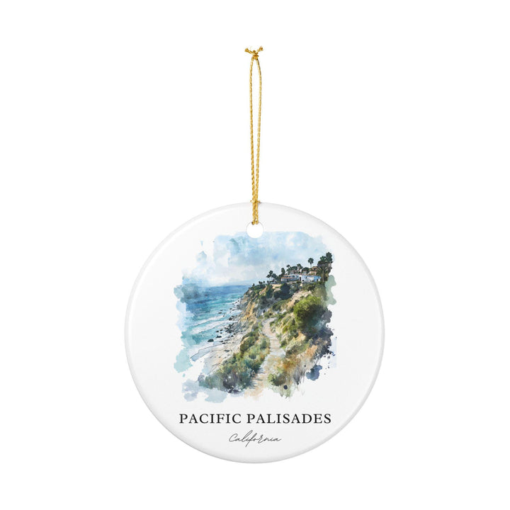 Pacific Palisades Ornament: Unique Palisades Souvenir, Pacific Palisades Xmas Decor, and Authentic SoCal Gift