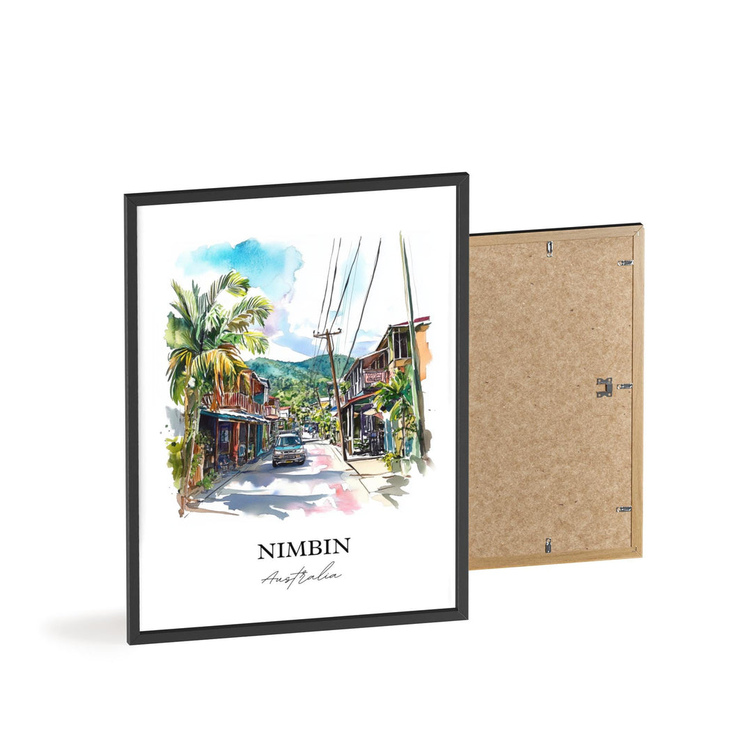 Nimbin Wall Art, Nimbin Australia Print, Nimbin Australia Artwork, New South Wales Gift, Travel Print, Travel Poster, Housewarming Gift
