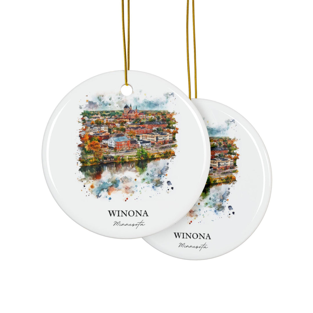Winona Minnesota Ornament: Unique Winona MN Souvenir, Minnesota Xmas Decor, and Authentic Winona MN Gift