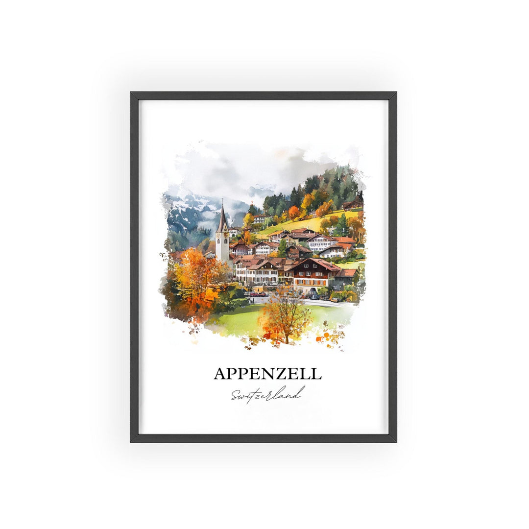 Appenzell Travel Print Wall Art Appenzell Wall Hanging Home Décor Appenzell Gift Art Appenzell Switzerland Art Lover Gift Appenzell Poster