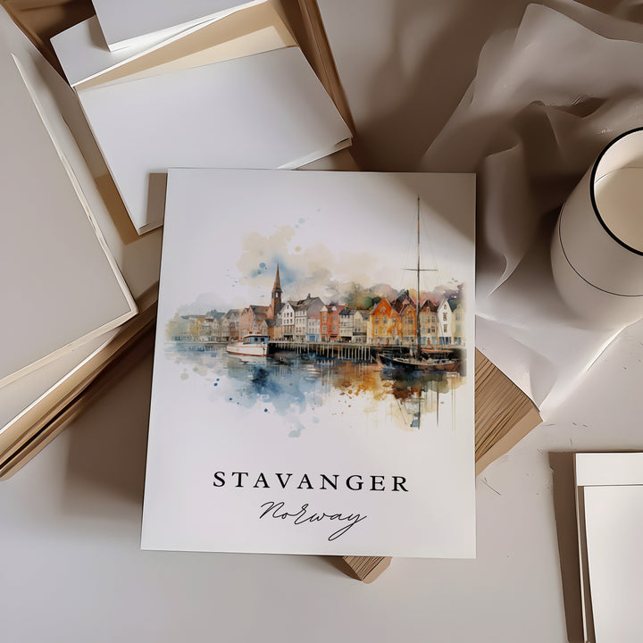 Stavanger Norway wall art - Norway, Stavanger poster, Stavanger Wedding gift, Birthday present, Custom Text, Personalized Gift